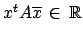 $x^tA\overline{x} \,\in\,\r $