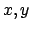 $x,y$