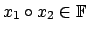 $x_1
\circ x_2 \in \mathbb{F}$