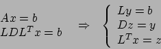 \begin{displaymath}d_j = a_{jj}-\sum_{k=1}^{j-1} (l_{jk})(l_{jk}d_k)\end{displaymath}