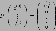 \begin{eqnarray*}
\left( I-2\frac{vv^T}{v^Tv} \right) x & = & \alpha e_1 \\
\...
...ac{v^Tx}{v^Tv}\right)+ \alpha
2\frac{v^Tx}{v^Tv} e_1 \mbox{.}
\end{eqnarray*}