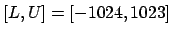$[L,U]=[-1024,1023]$