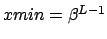 $xmin={\beta}^{L-1}$
