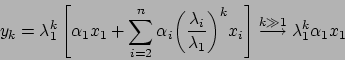 \begin{displaymath}\vert{\lambda}_1\vert>\vert{\lambda}_2\vert \geq \vert{\lambda}_3\vert \geq \cdots
\geq \vert{\lambda}_n\vert\mbox{.}\end{displaymath}