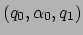 $ (q_0, \alpha_0,q_1)$