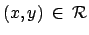 $ (x,y) \: \in \: \mathcal{R}$