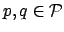 $ p,q \in \mathcal{P}$