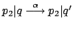 $ p_2\vert q \stackrel{\alpha}{\longrightarrow} p_2\vert q'$